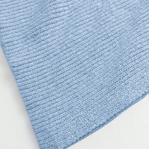 Blue Casual Women's High Neck Batwing Sleeve Sweater - Picture 7 of 8